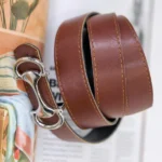 کمربند چرم 6071 شکلاتی