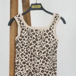 تاپ پلنگی یقه هفت 4073 کرم