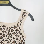 تاپ پلنگی یقه هفت 4073 آستین کرم