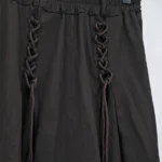 دامن بلند بند دار 20101 بند قهوه ای