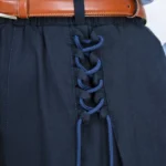 دامن بلند بند دار 20101 بند سرمه ای