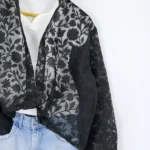 شومیز شیشه ای پری 10351 نمای نزدیک مشکی