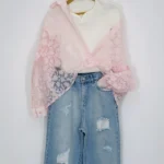 شومیز شیشه ای پری 10351 جلو صورتی