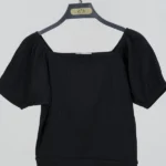 کراپ آستین پفکی 4079 مشکی