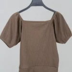 کراپ آستین پفکی 4079 نسکافه ای