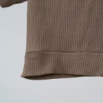 کراپ آستین پفکی 4079 کمر نسکافه ای