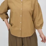 شومیز عروسکی لینن 10356 موکا