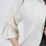 شومیز حریر پفکی 10324 نمای جلو استخوانی