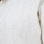 شومیز حریر پفکی 10324 نمای جلو سنگدوزی استخوانی