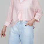 شومیز شیشه ای و کراپ 10338 تنخور