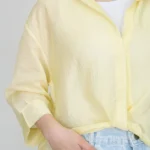 شومیز شیشه ای و کراپ 10338 نمای جلو شومیز