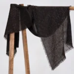 شال برشکا لمه دار 3051 قهوه ای نمای نزدیک