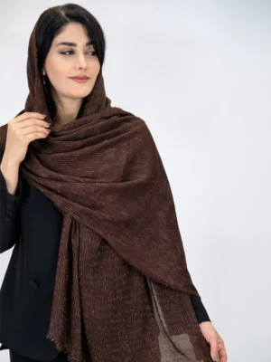 شال برشکا لمه دار 3051 شکلاتی