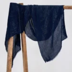 شال برشکا لمه دار 3051 سرمه ای نمای جلو