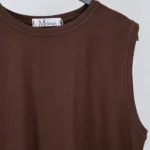 تاپ یقه گرد 4078 یقه قهوه ای