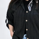 شومیز راه راه 10355 نمای جلو