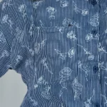 شومیز لینن راه راه 10340 جیب