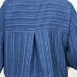 شومیز کوتاه راه راه نخی مدل 10332 پشت رنگ سرمه ای