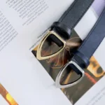 کمربند مثلثی چرمی 6070 دو کمربند