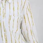 شومیز راه راه ترک 10390 آستین سبز