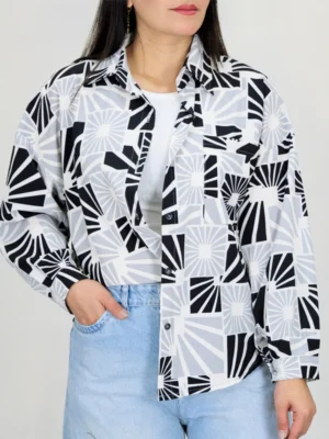 شومیز دو رنگ 10346 پشت