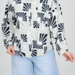 شومیز دو رنگ 10346 پسته ای