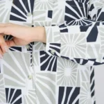 شومیز دو رنگ 10346 آستین پسته ای