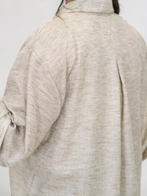 شومیز بیسکویتی جلو دکمه مدل 10383