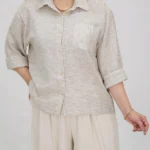 شومیز بیسکویتی 10383 نمای جلو