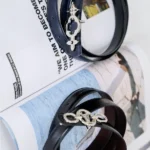 کمربند چرم 6072 مشکی و سرمه ای