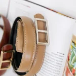 کمربند چرم 6073 نسکافه ای و شکلاتی