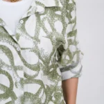 شومیز پوست ماری 10388.3 نمای نزدیک سبز