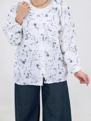 شومیز آبرنگی ترک زنانه مدل 10388.1