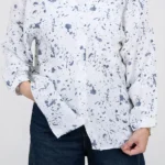 شومیز آبرنگی ترک 10388.1 تنخور طوسی