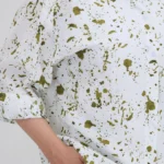 شومیز آبرنگی ترک 10388.1 آستین سبز