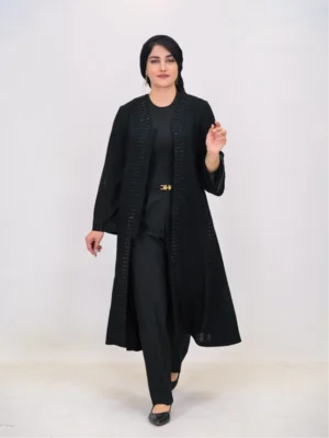 مانتو شانتون مشکی مدل 10411