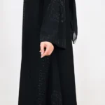 نمایی از آستین مانتو شانتون 10411 مشکی