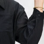 آستین شومیز لینن 10439 مشکی