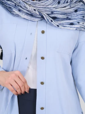 نمای جلو کمر شلوار ست سه تیکه نگین