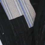 نمای نزدیک شومیز دو رنگ ترکیبی مشکی مدل 10426