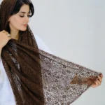 نمای کامل شال گیپور 3066 رنگ قهوه ای