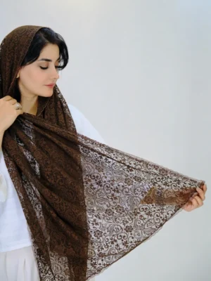 شال گیپور توری طرح گل مدل 3066