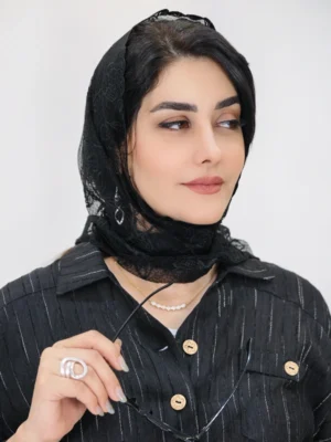روسری اسکارف مینی دانتل گل دار مدل 3071.1