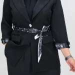 نمای کامل تک کت کراش زنانه مدل 10453