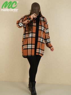 مانتو پاییزه چهارخونه پشمی